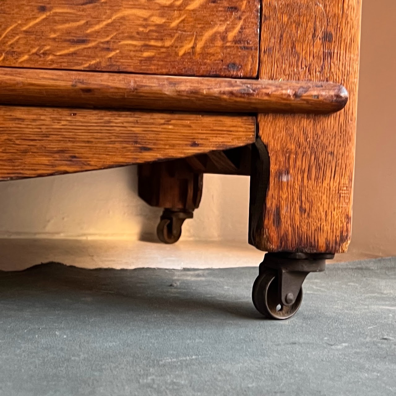 Quarter Sawn Oak Antique Two Drawer Chest