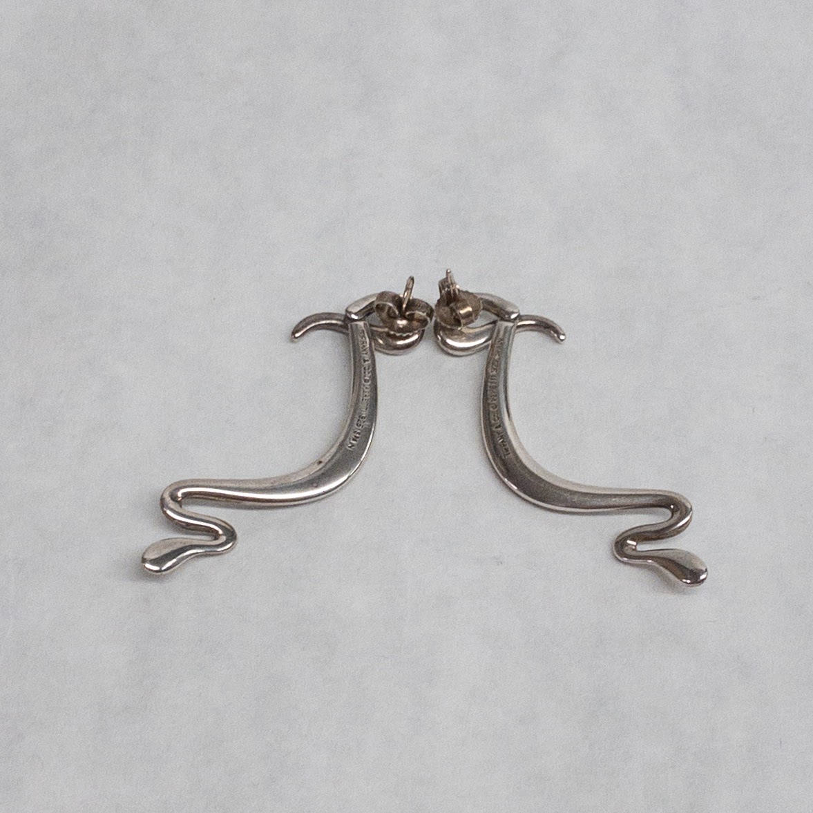 Tiffany & Co.X Elsa Peretti Sterling Silver Snake Movement Earrings