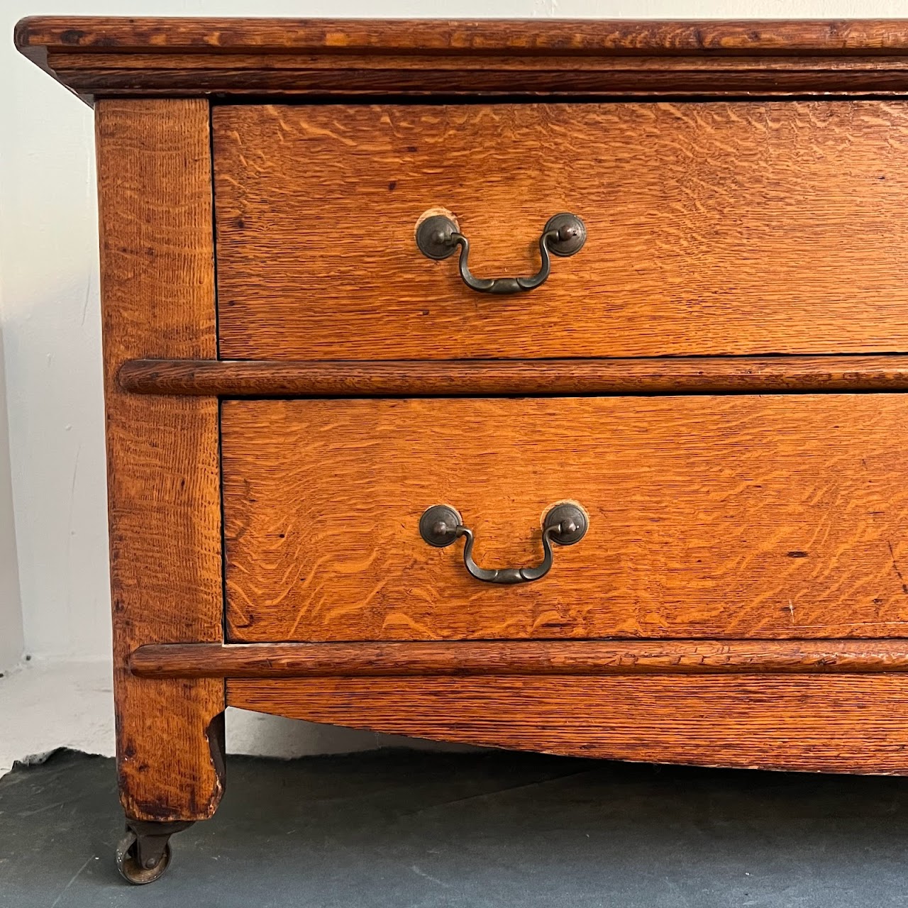 Quarter Sawn Oak Antique Two Drawer Chest