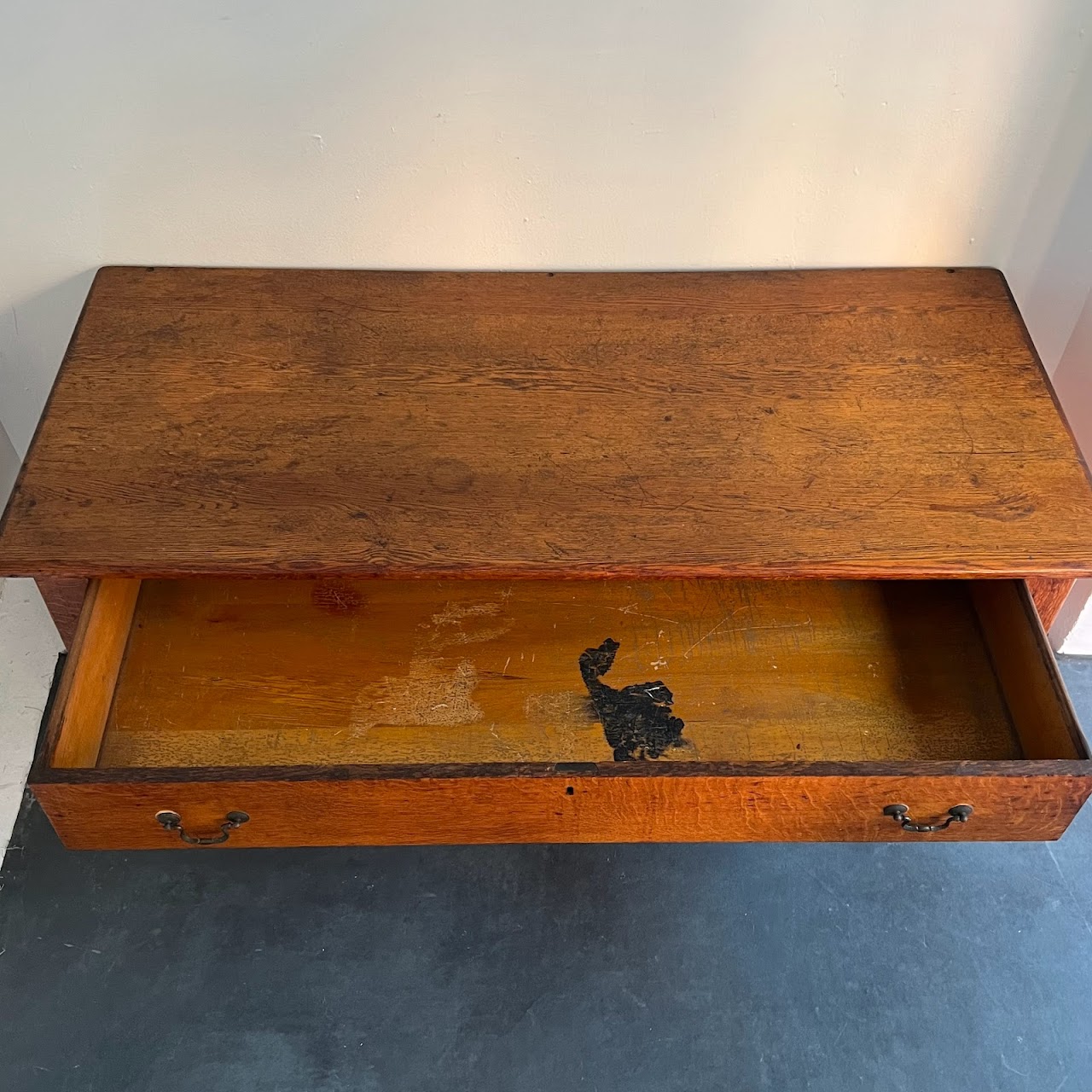 Quarter Sawn Oak Antique Two Drawer Chest