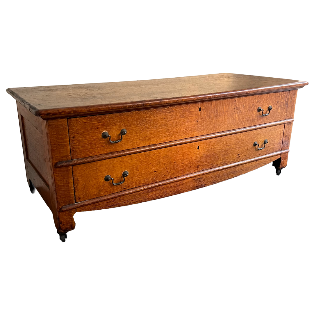 Quarter Sawn Oak Antique Two Drawer Chest