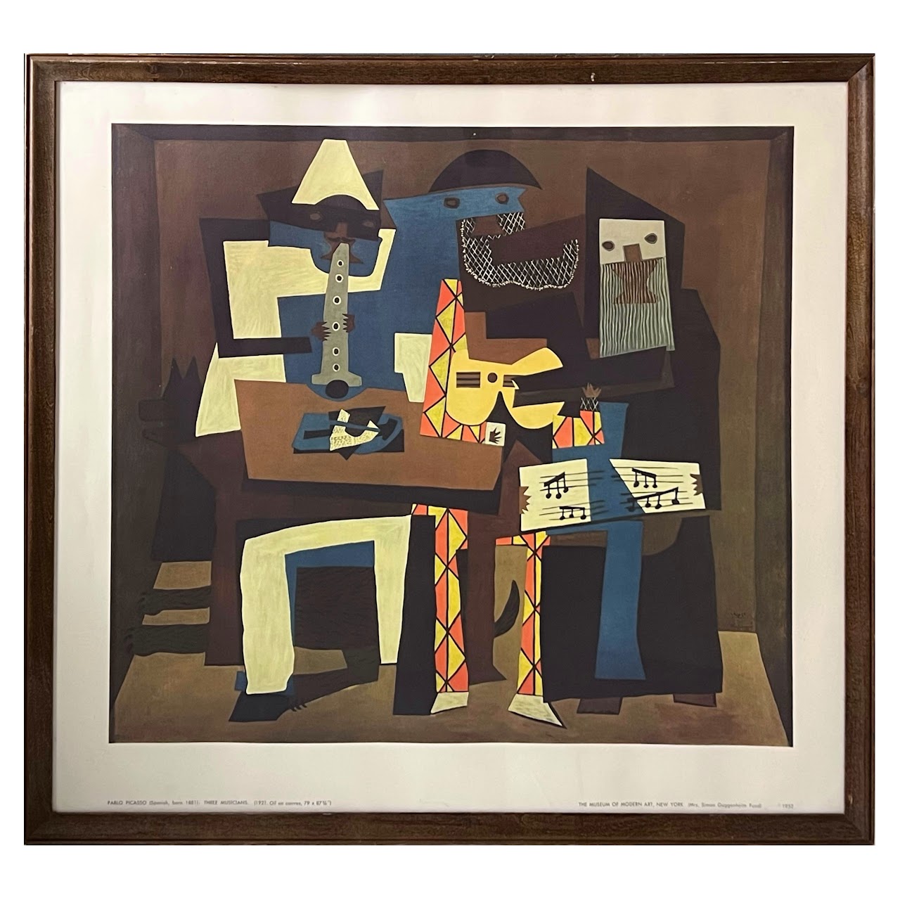 Picasso 'Three Musicians' Framed Poster