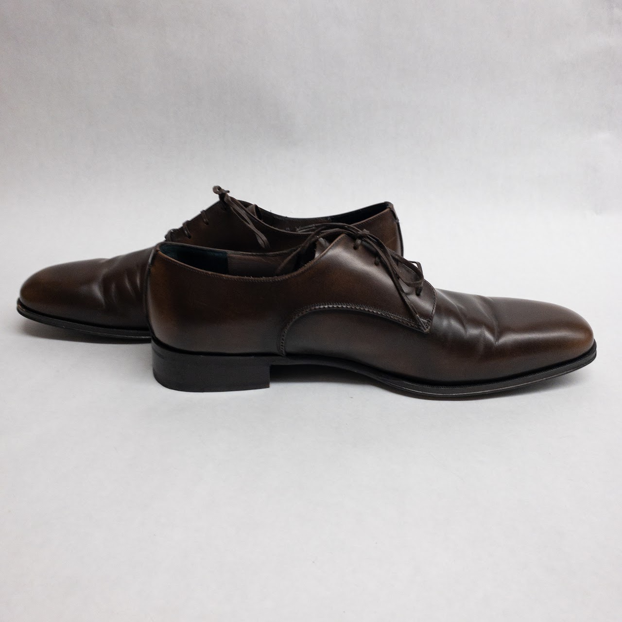 Salvatore Ferragamo Brown Leather Lace Ups