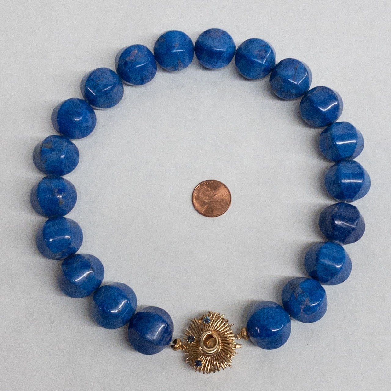 Lapis Lazuli, 14K Gold, and Blue Stone Necklace