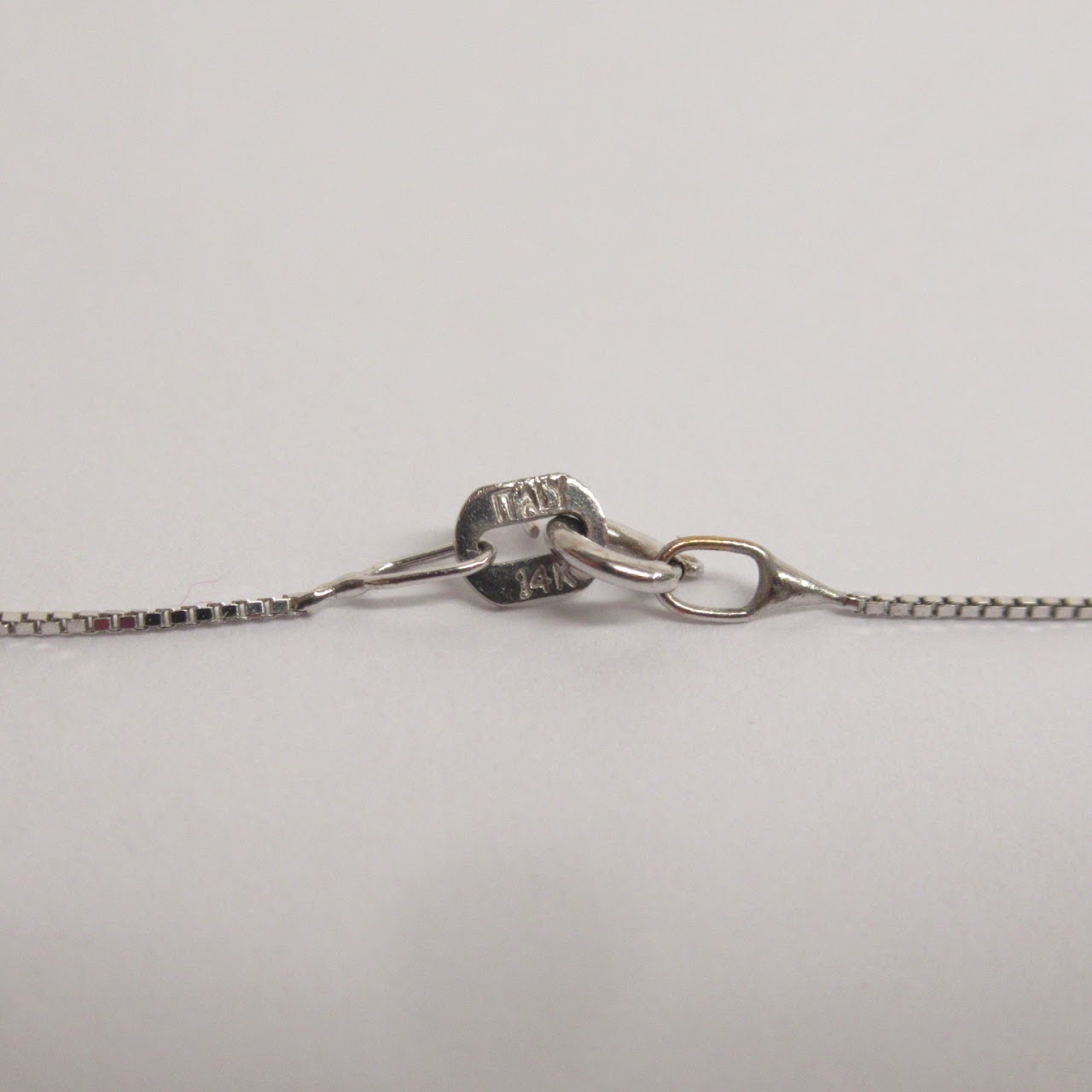 14K White Gold Fine Chain Necklace