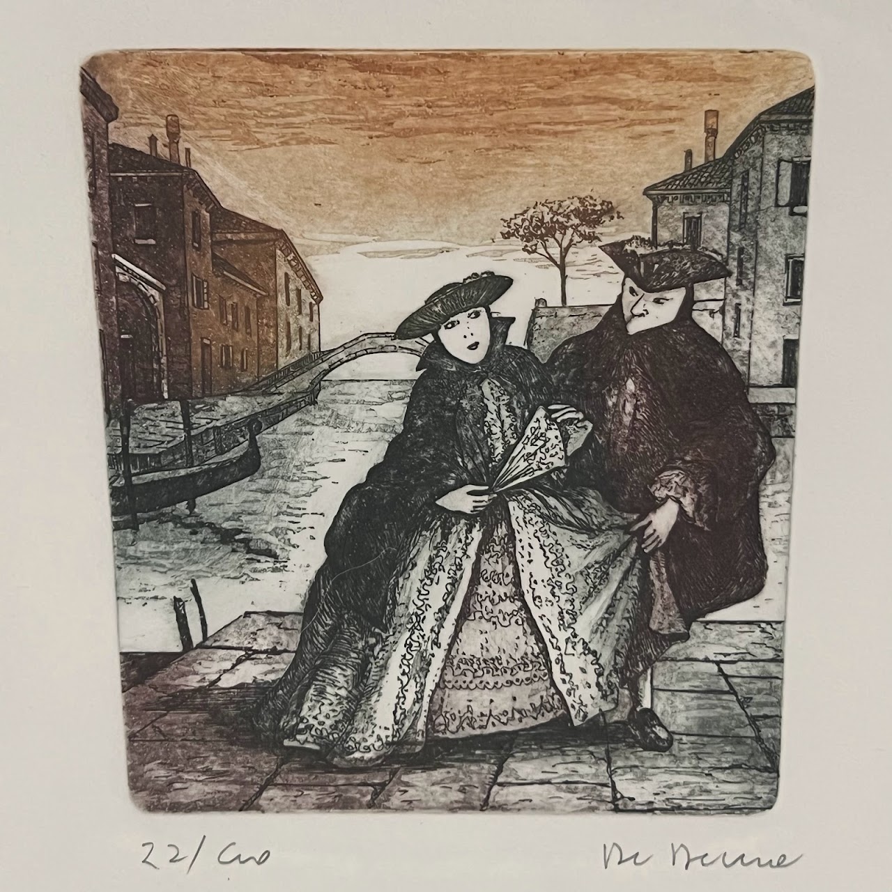 Signed Venetian Etching #2