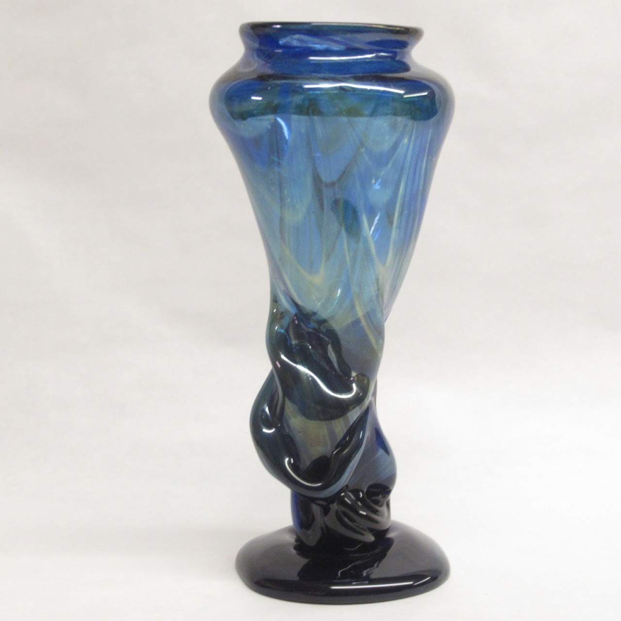 Art Glass Swirl Vase