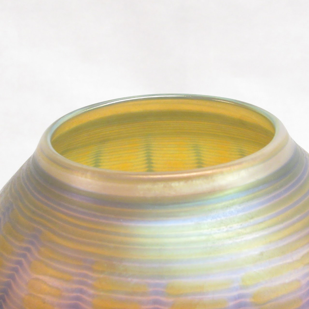 Vintage Iridescent Art Glass Vase SIGNED