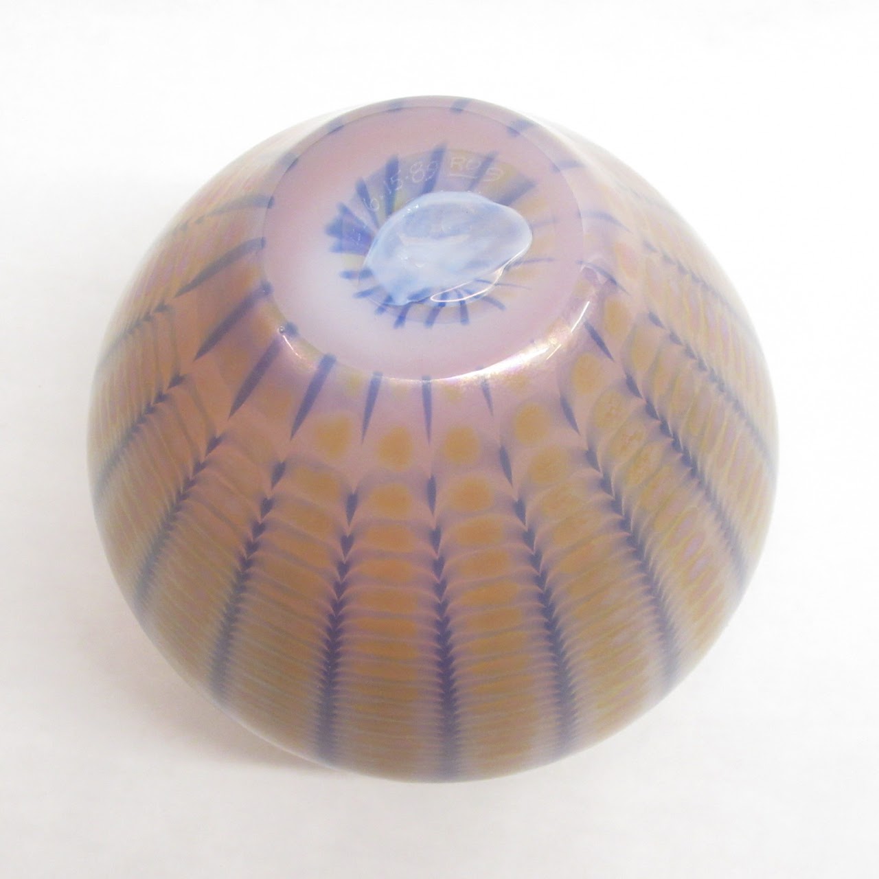 Vintage Iridescent Art Glass Vase SIGNED