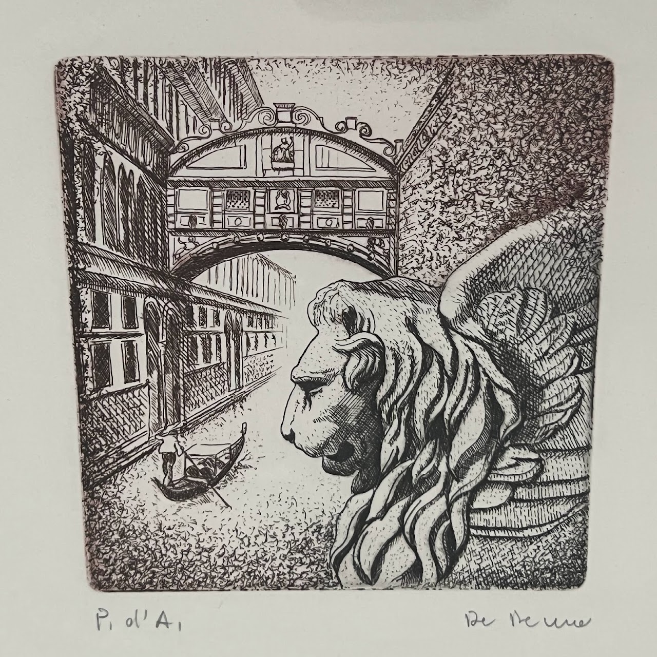 Signed Venetian Etching #3