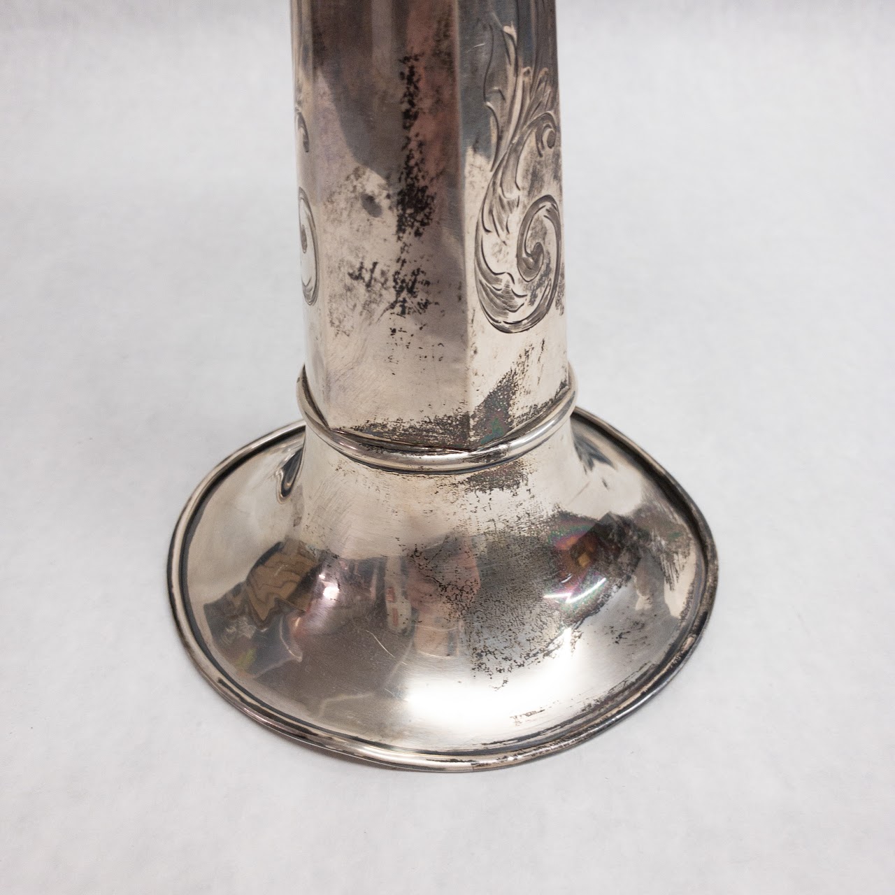 Sterling Silver Trumpet Vase With Weighted Base