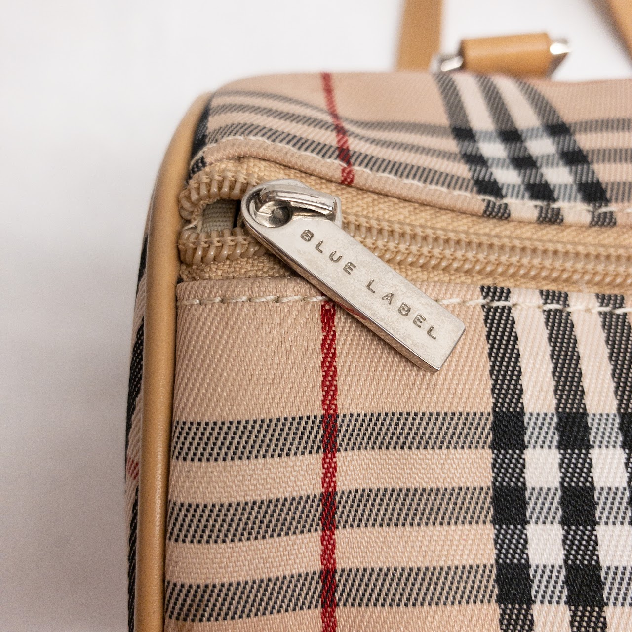 Burberry Blue Label Nova Check Barrel Bag with Mirror