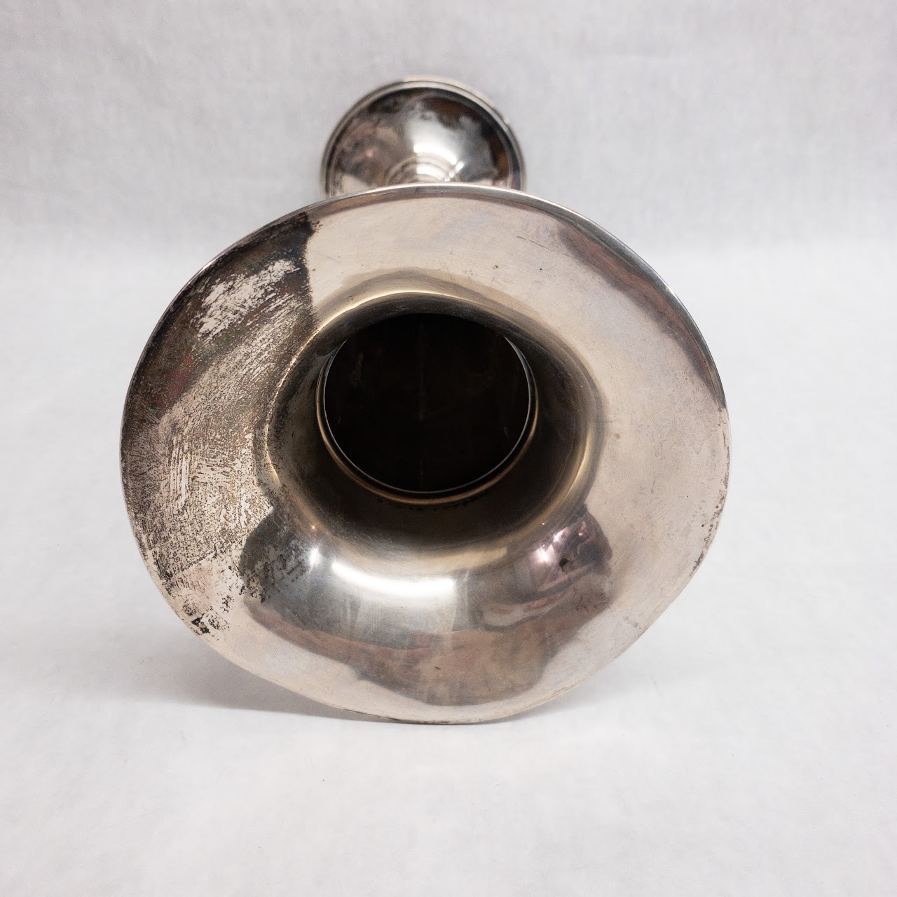 Sterling Silver Trumpet Vase With Weighted Base