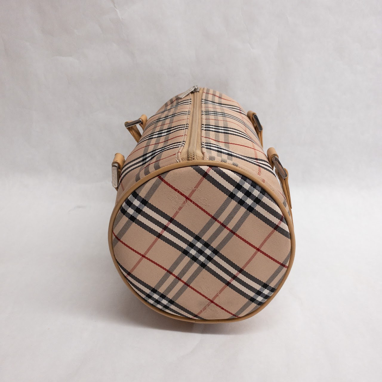 Burberry Blue Label Nova Check Barrel Bag with Mirror