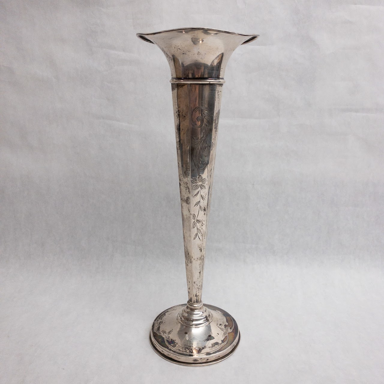 Sterling Silver Trumpet Vase With Weighted Base