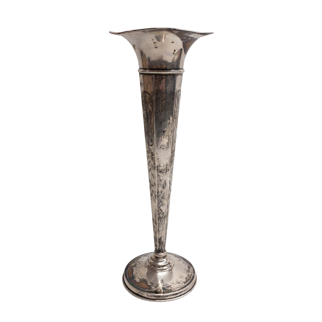 Sterling Silver Trumpet Vase With Weighted Base