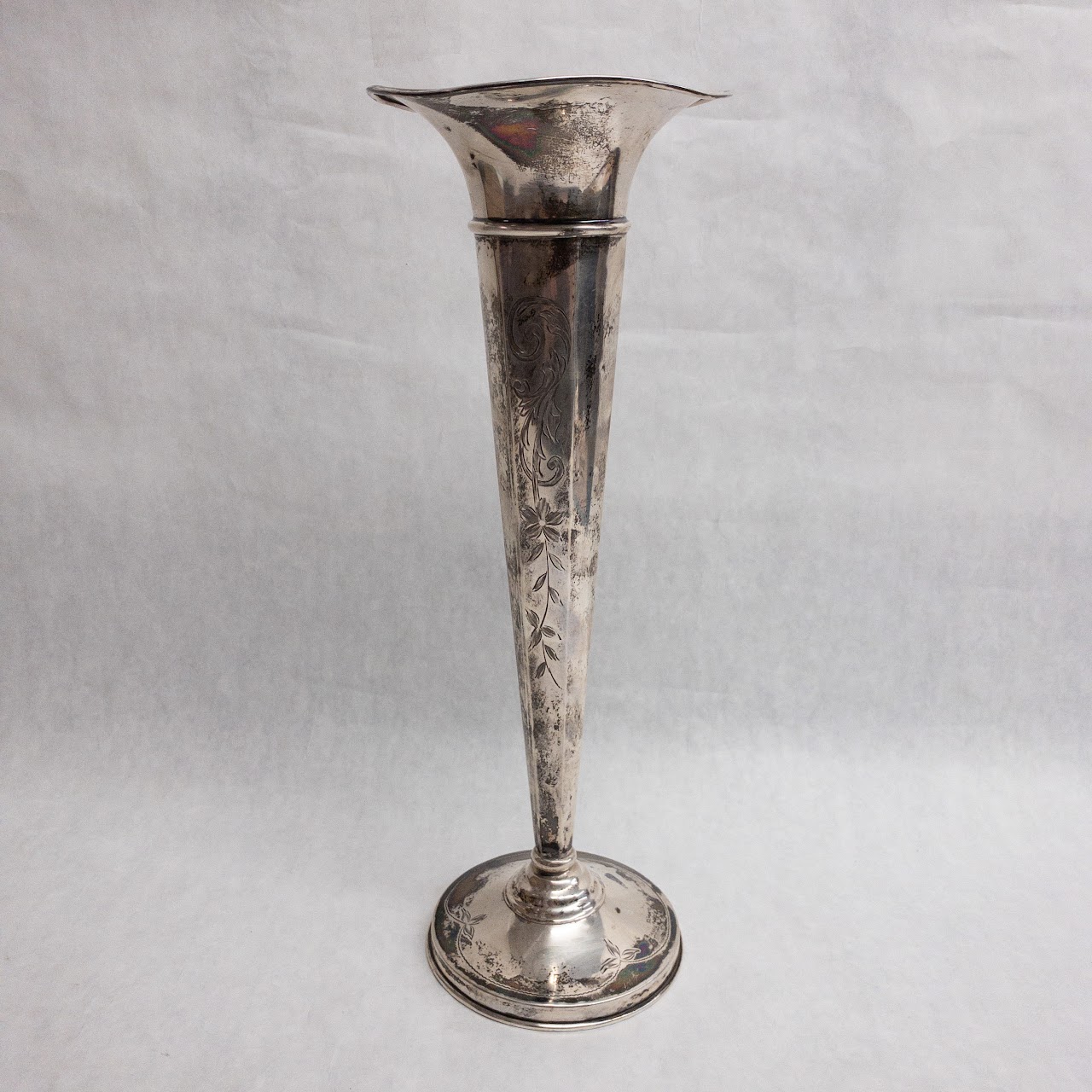 Sterling Silver Trumpet Vase With Weighted Base