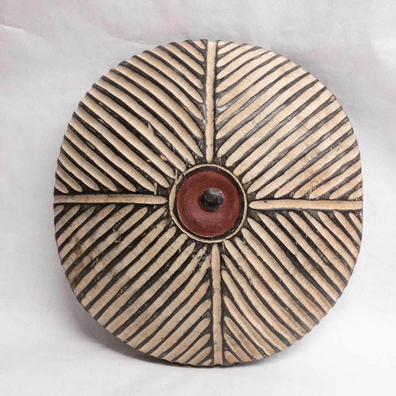 Bamileke Carved Wooden Shield Trio