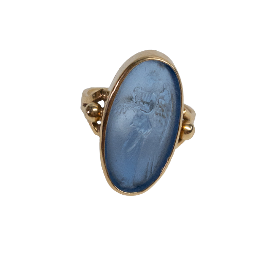 18K Gold Carved Intaglio Ring