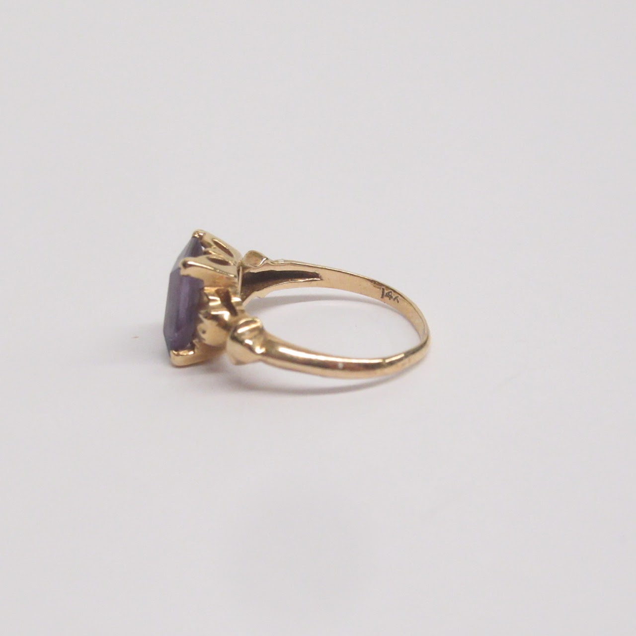 14K Gold and Amethyst Ring