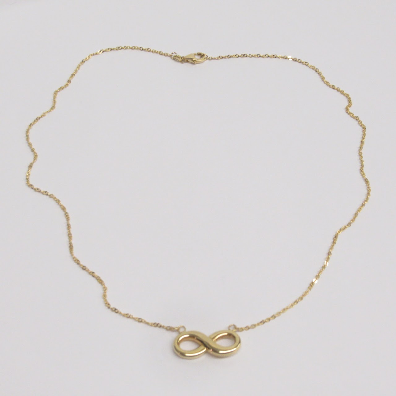 14K Gold Infinity Pendant Necklace