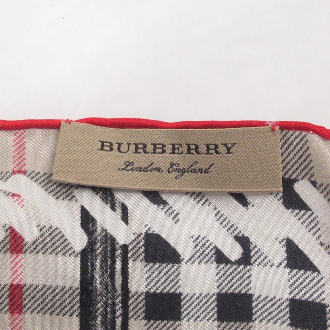 Burberry Scribble Check Silk Scarf