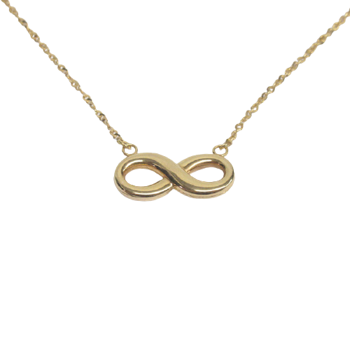 14K Gold Infinity Pendant Necklace