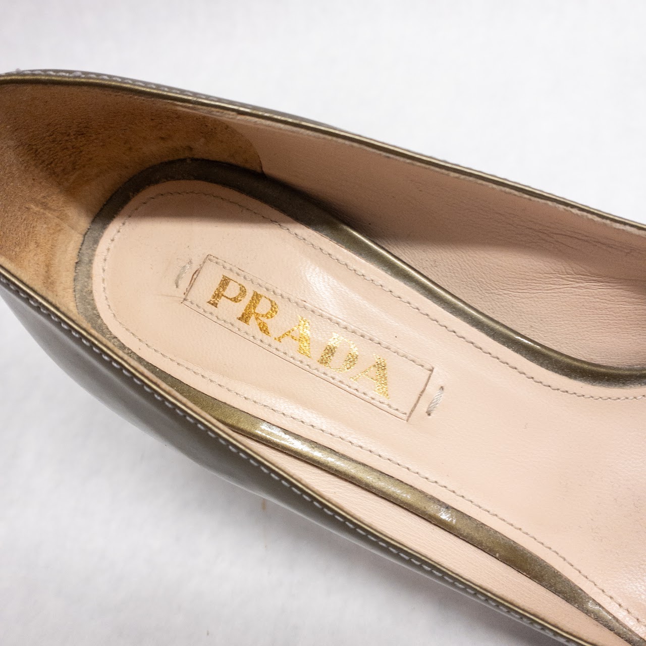 Prada Two-Tone Patent Leather Pumps