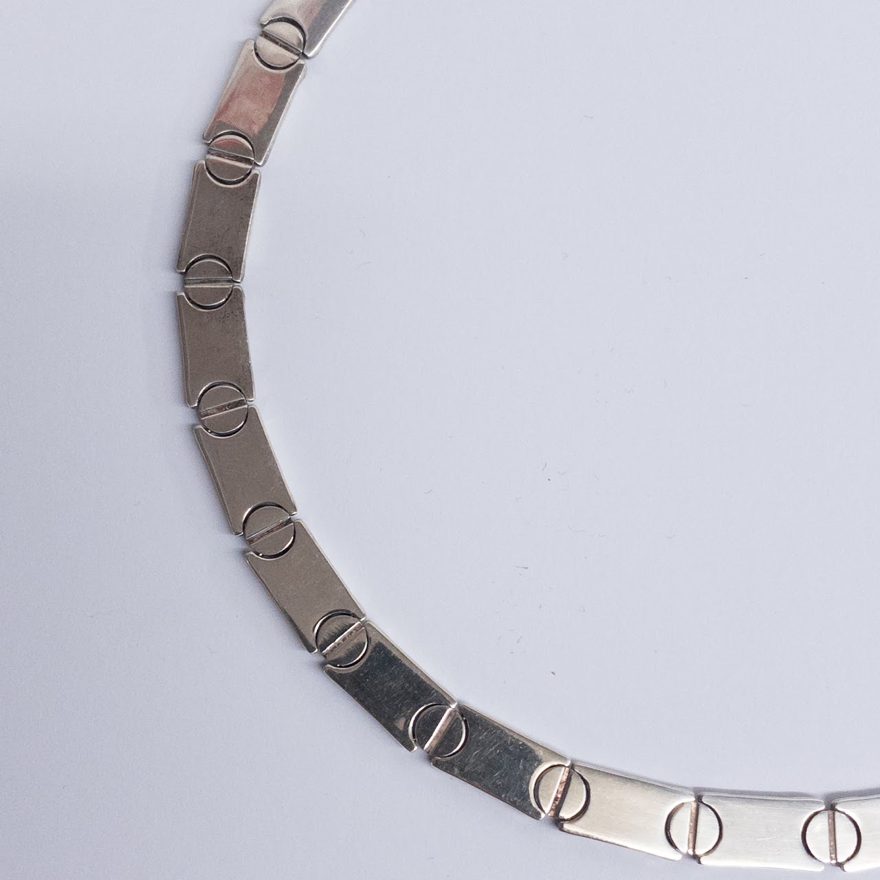 Sterling Silver Hardware Inspired Necklace