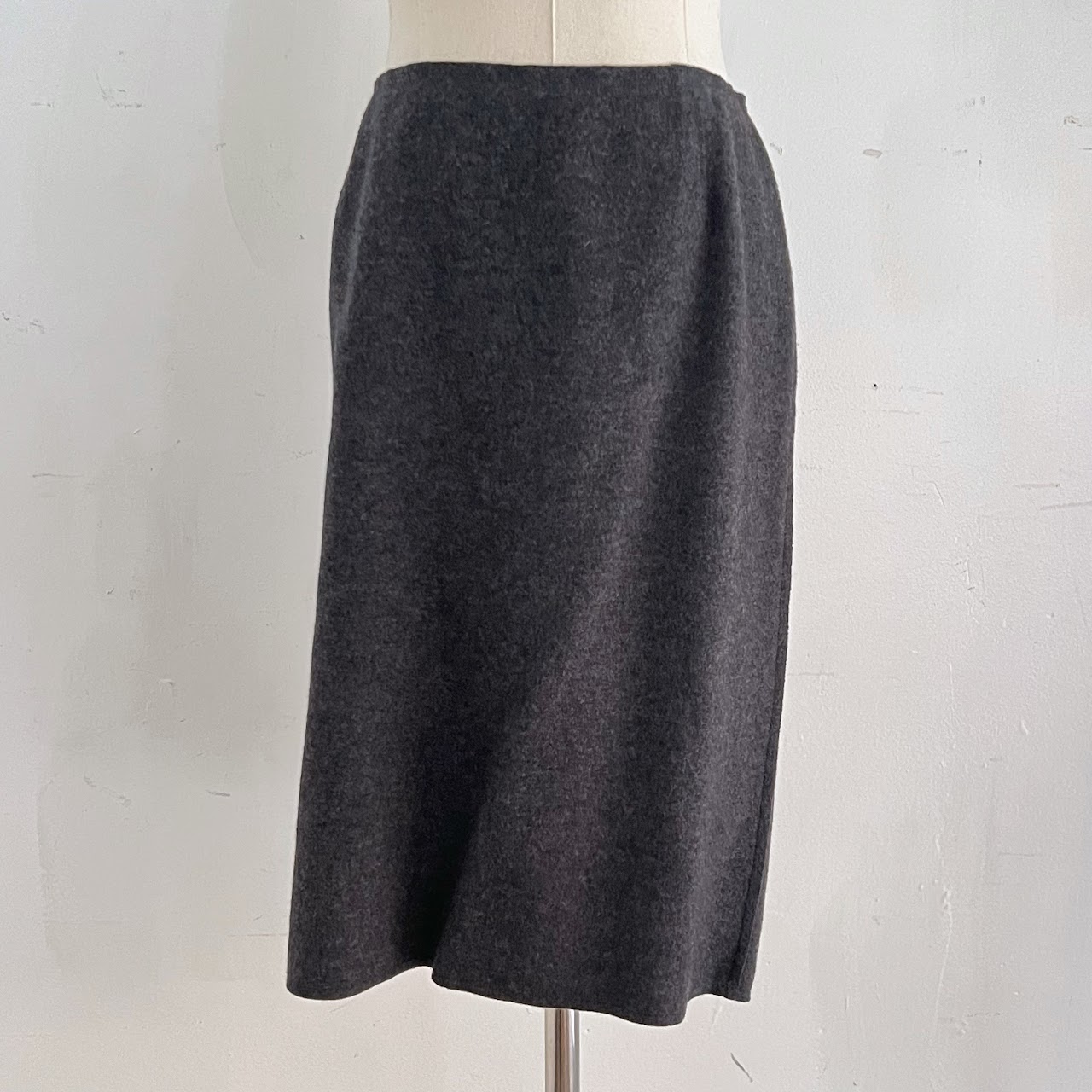 Prada Grey Virgin Wool Skirt Suit