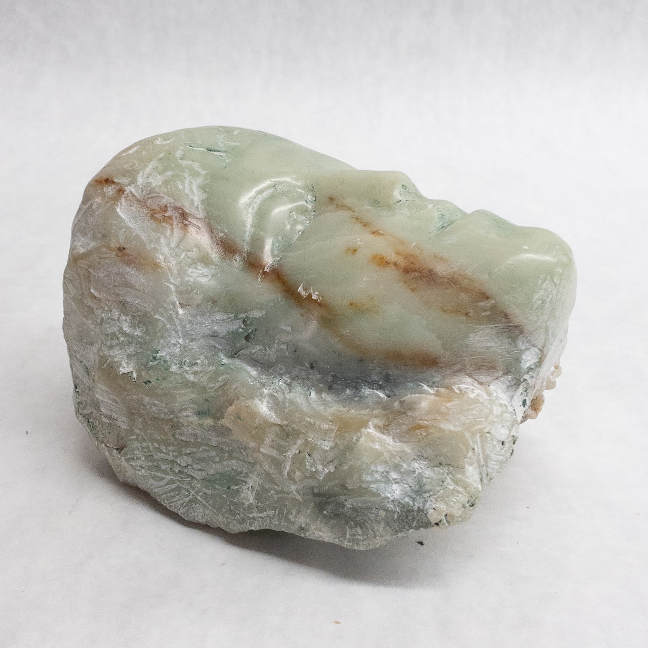 Green Marble Carved Face