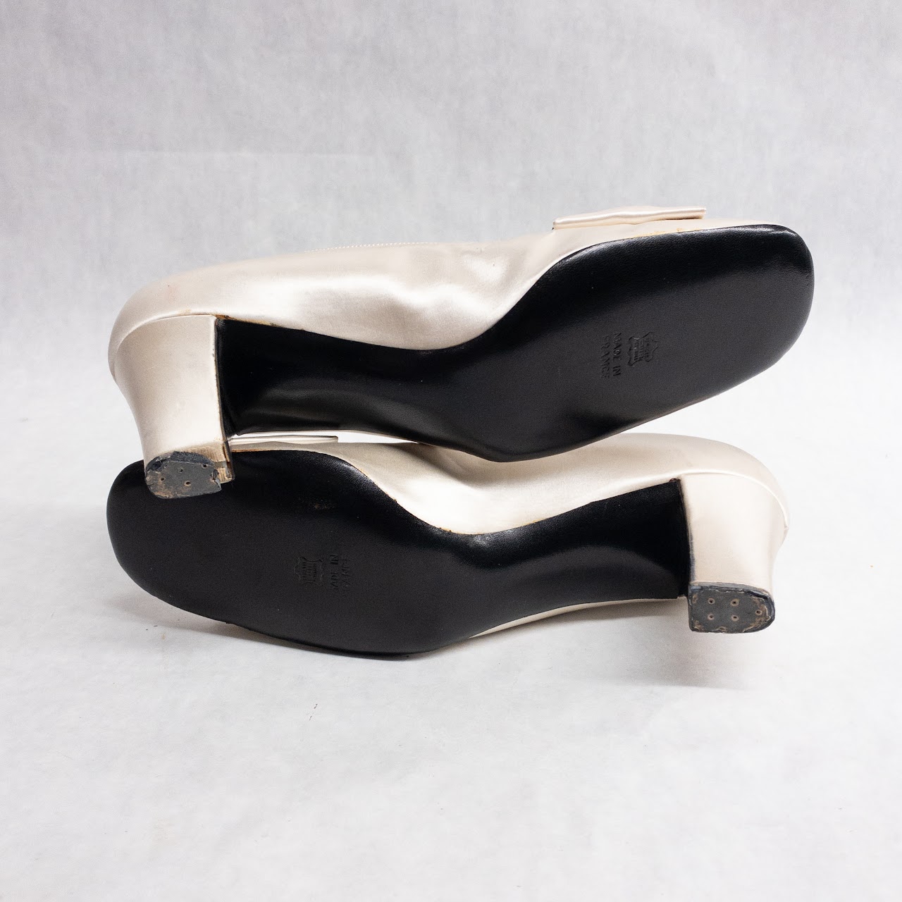 Christian Dior Vintage Ivory Satin Heels