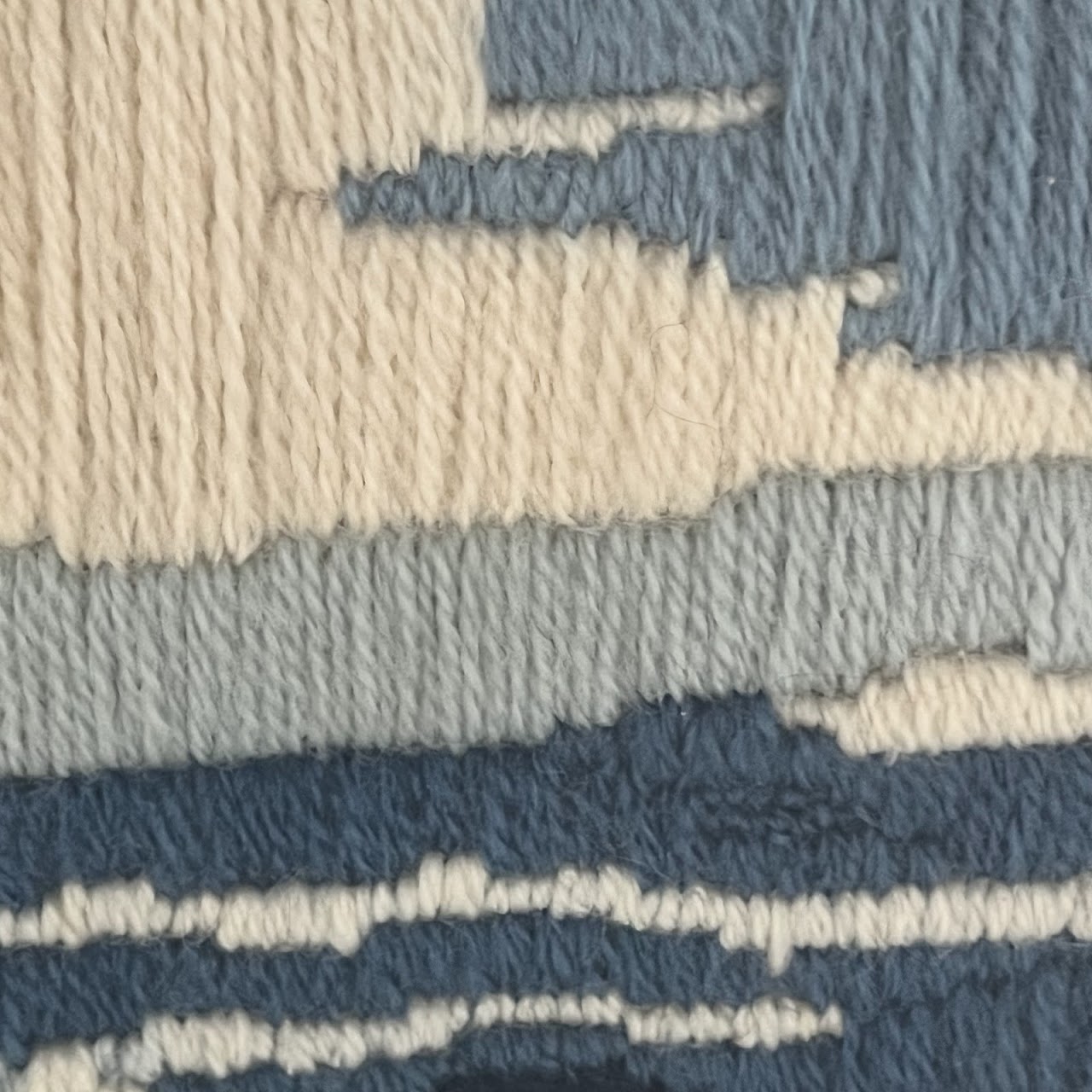 Oceanscape Vintage Textile Artwork