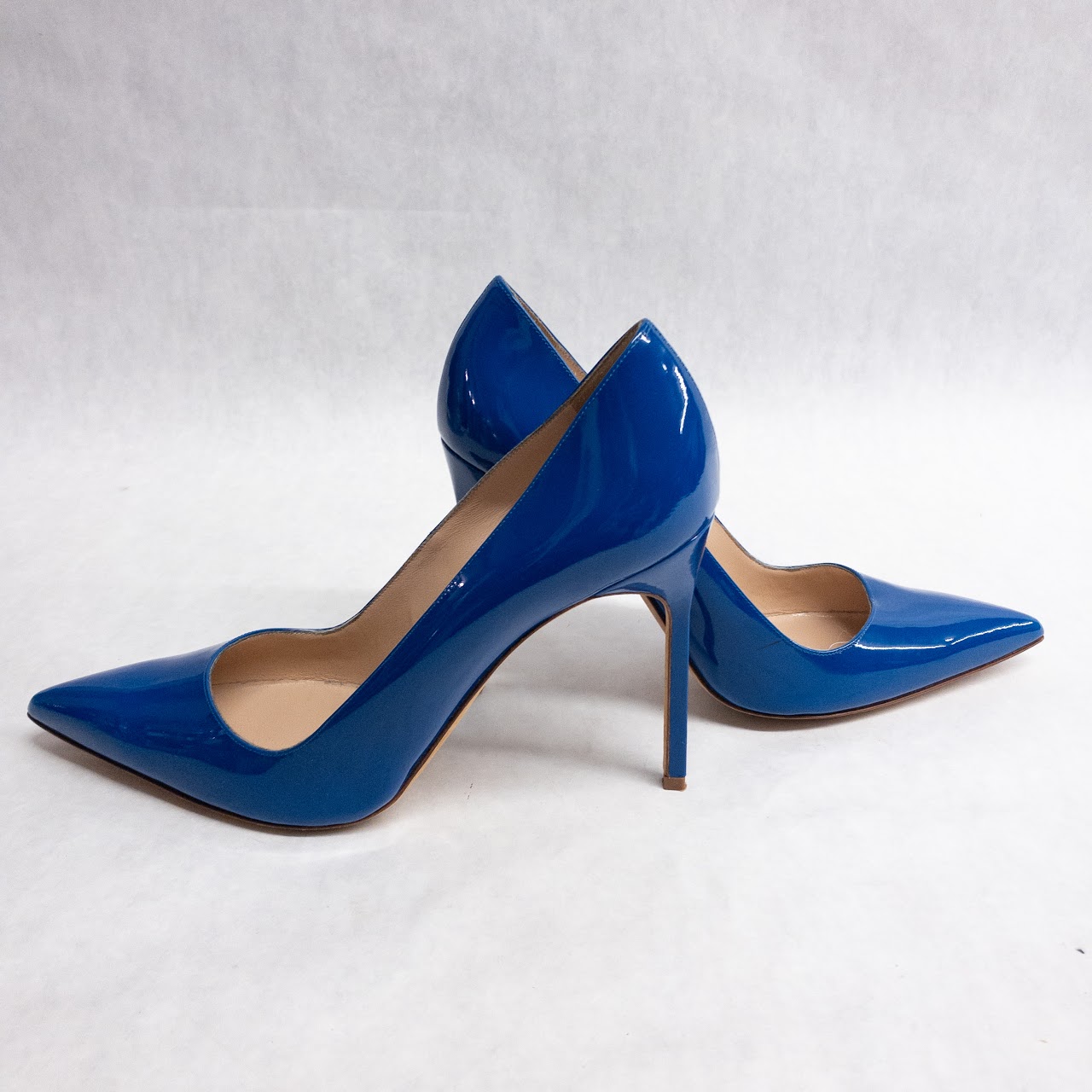 Manolo Blahnik Electric Blue Patent Leather Pumps