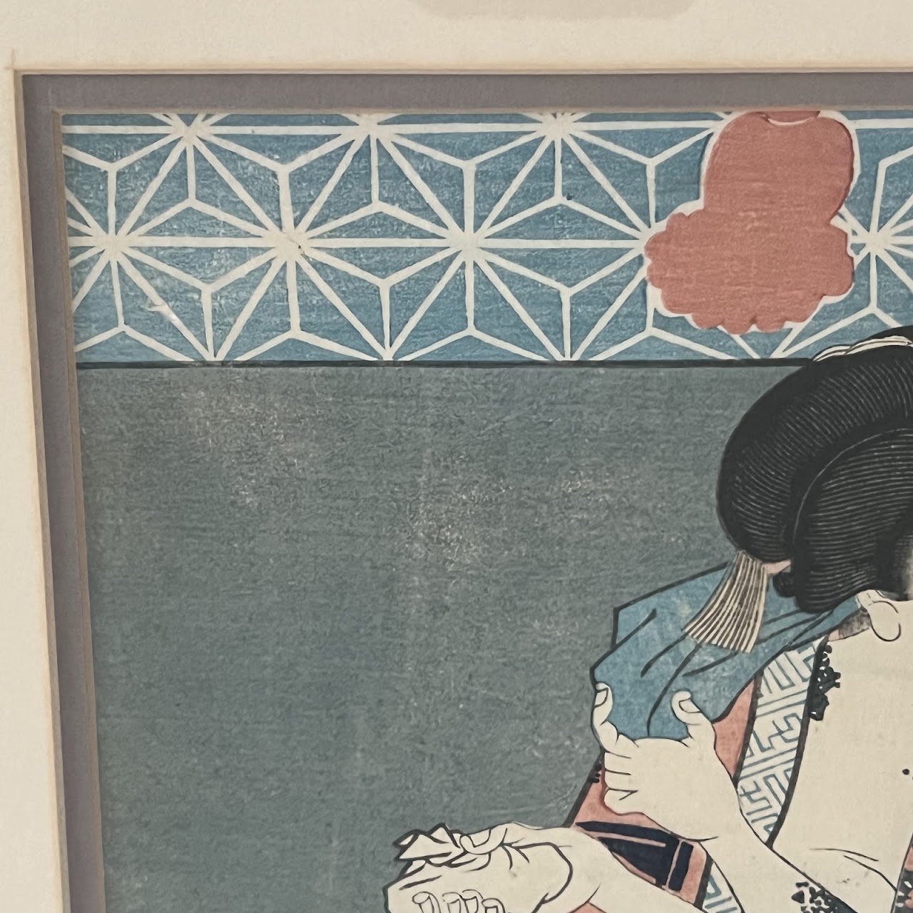 Utagawa Kunitsuna II 'Kabuki Actors...' Japanese Woodblock Print Pair