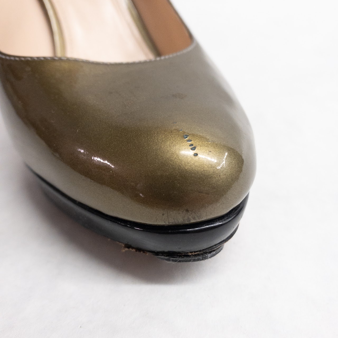 Prada Two-Tone Patent Leather Pumps