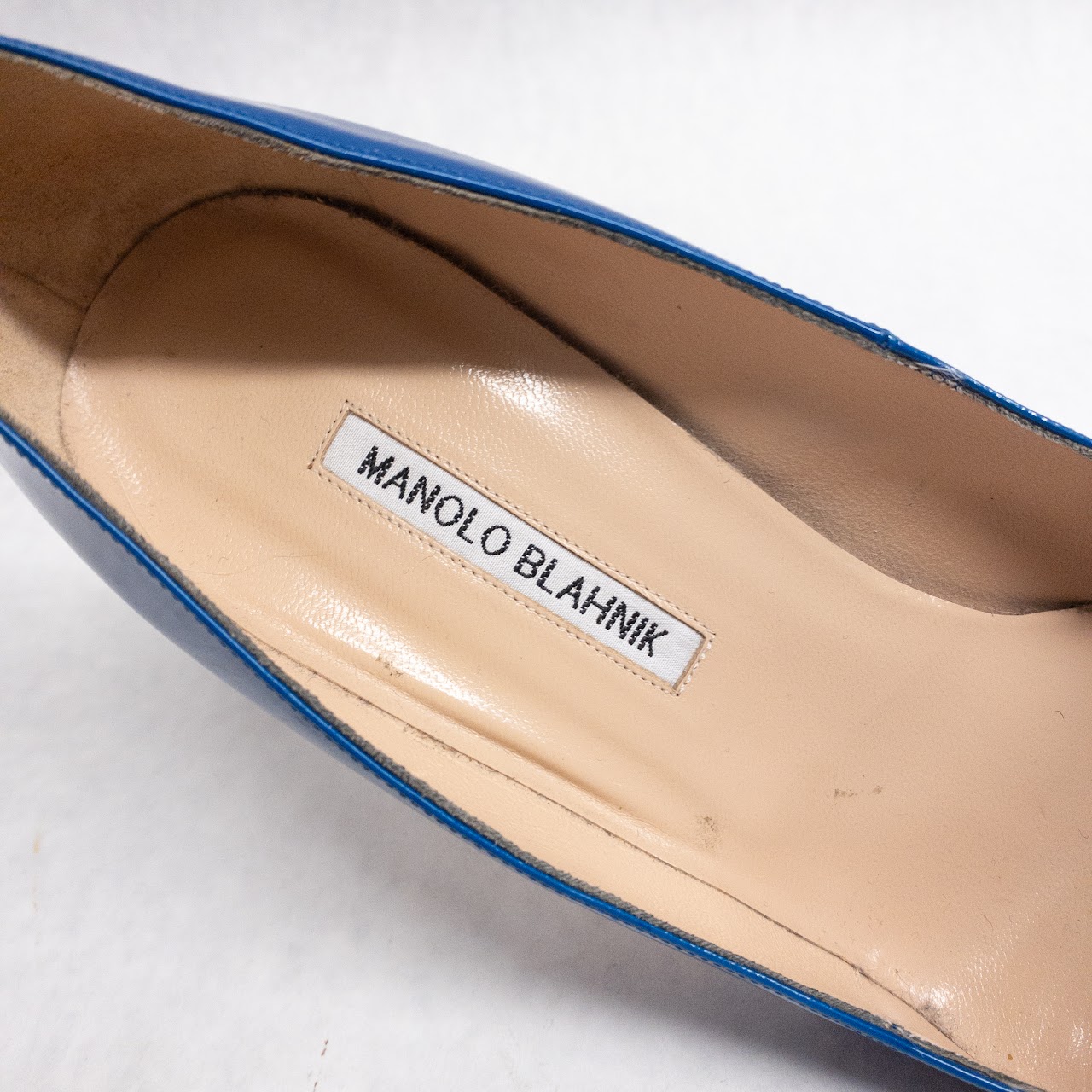 Manolo Blahnik Electric Blue Patent Leather Pumps