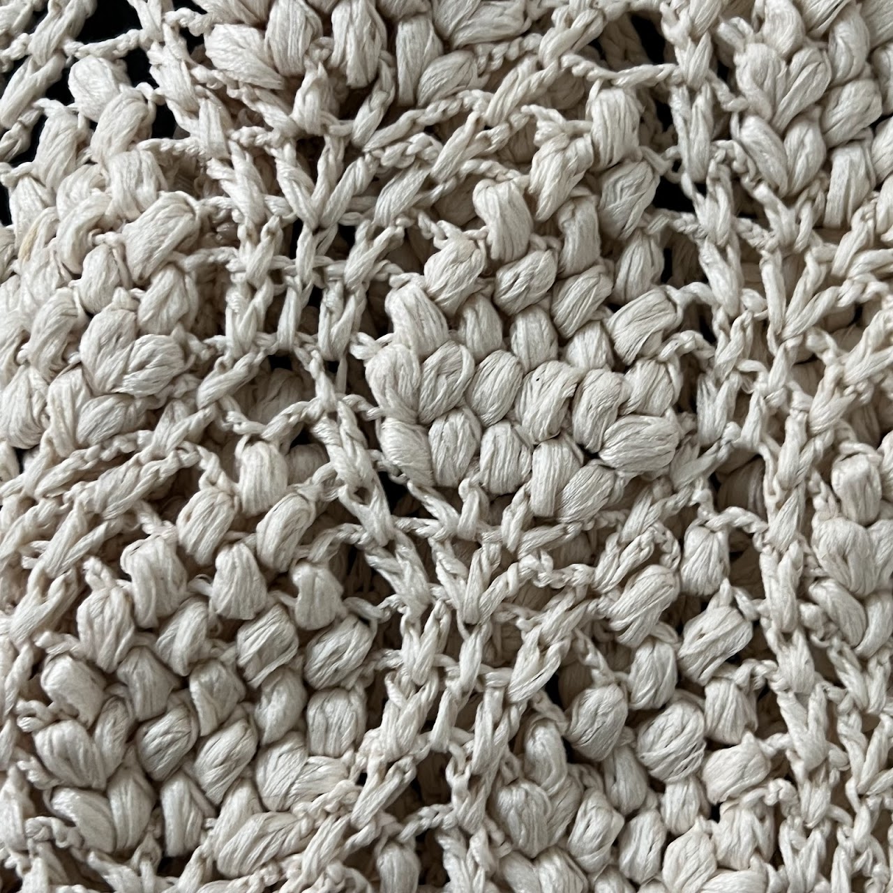 Oscar de la Renta Crocheted Ivory Silk Blouse