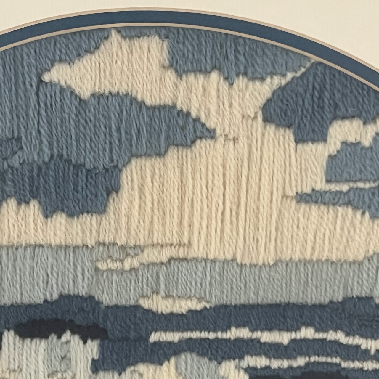 Oceanscape Vintage Textile Artwork