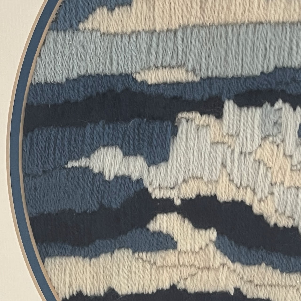 Oceanscape Vintage Textile Artwork