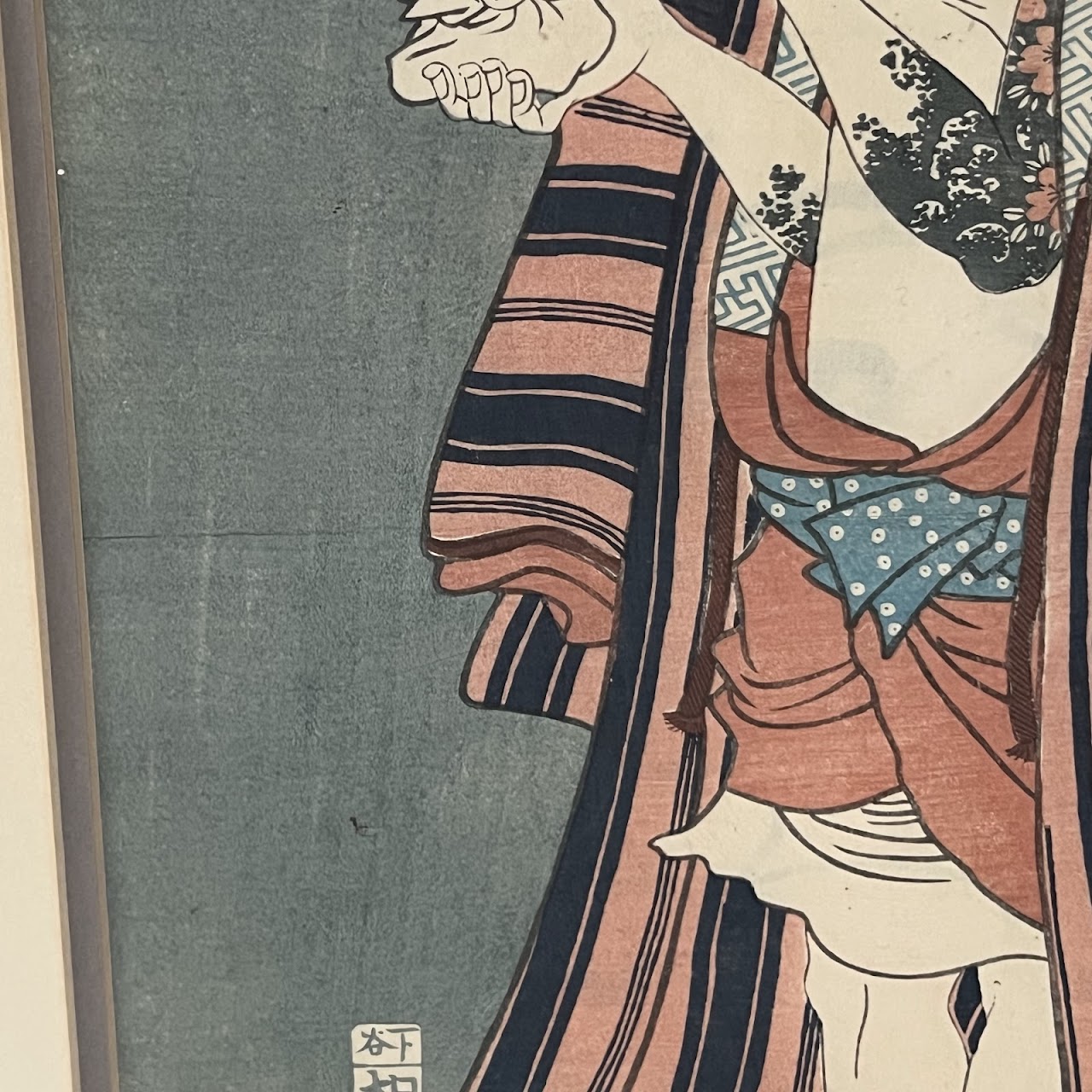 Utagawa Kunitsuna II 'Kabuki Actors...' Japanese Woodblock Print Pair