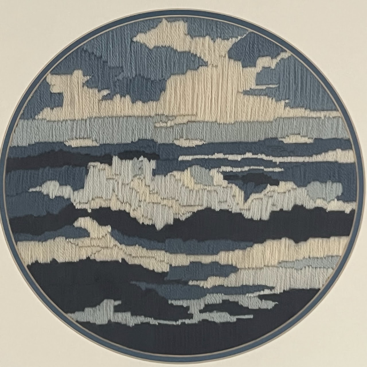 Oceanscape Vintage Textile Artwork