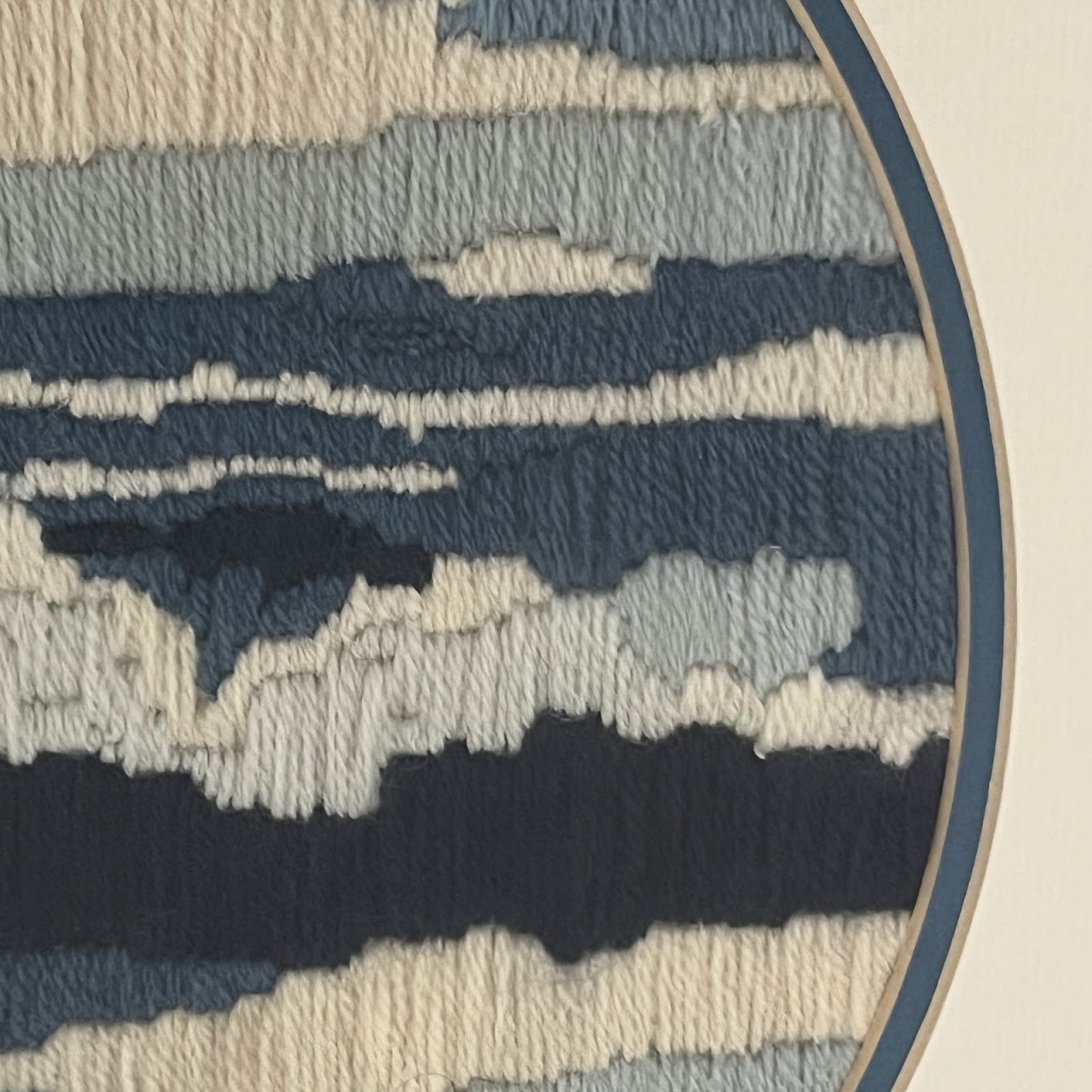 Oceanscape Vintage Textile Artwork