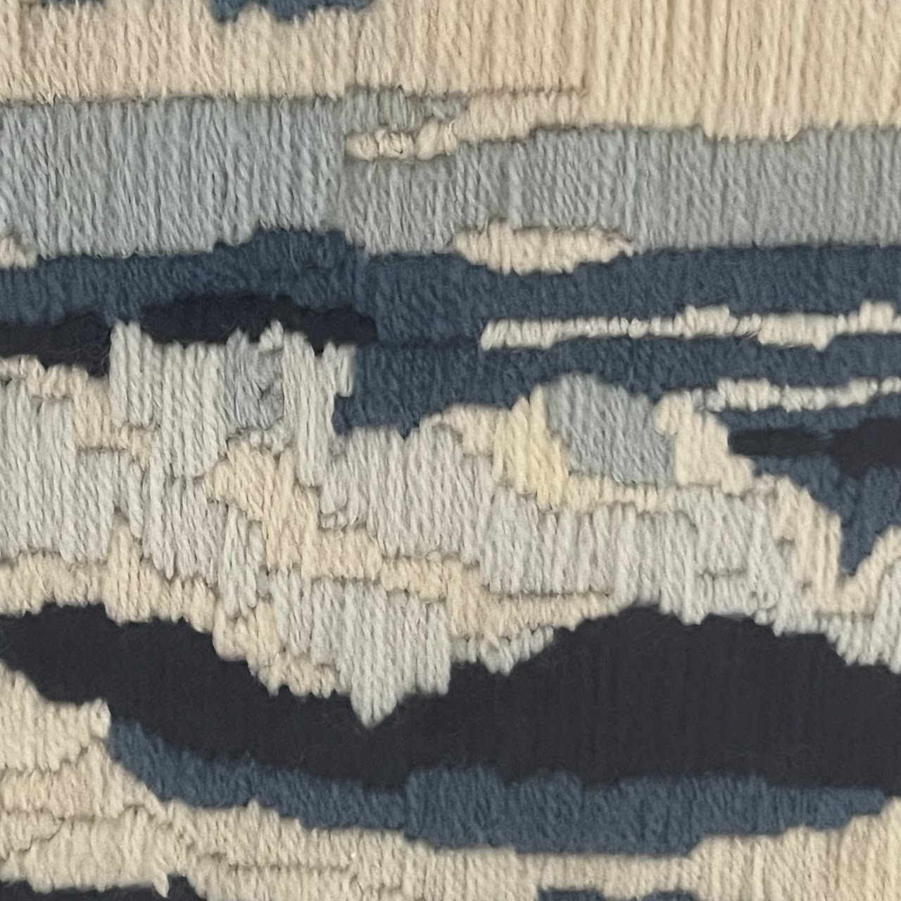 Oceanscape Vintage Textile Artwork