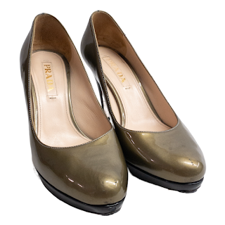 Prada Two-Tone Patent Leather Pumps