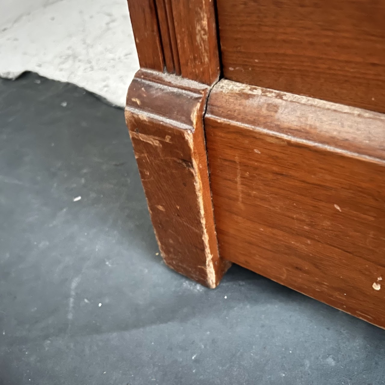 Victorian Pine and Walnut Burl Stone Top Three Drawer Dresser