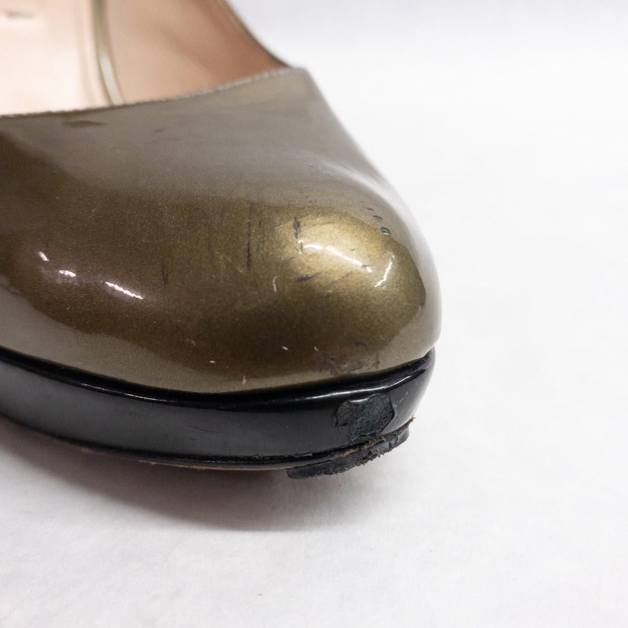 Prada Two-Tone Patent Leather Pumps