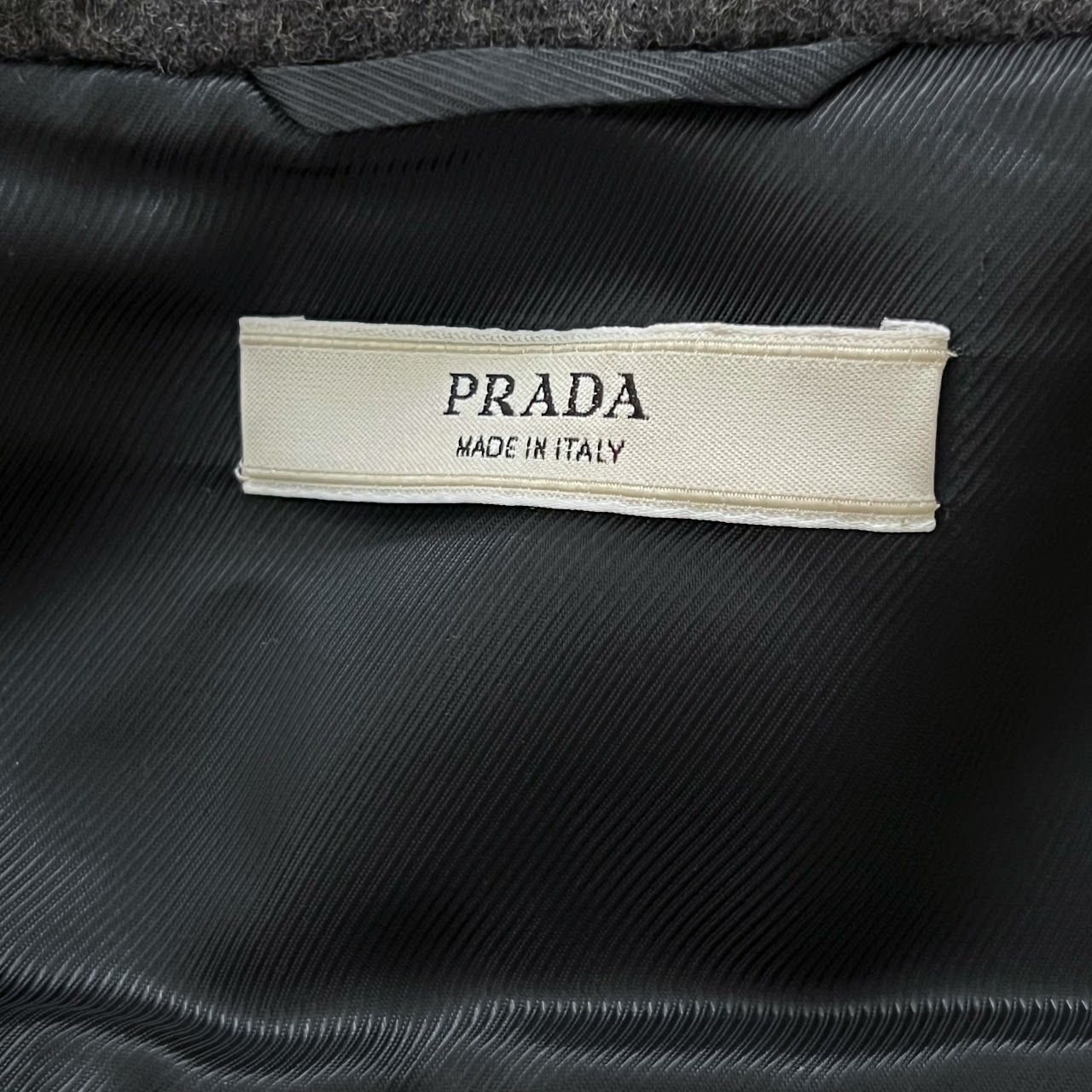 Prada Grey Virgin Wool Skirt Suit