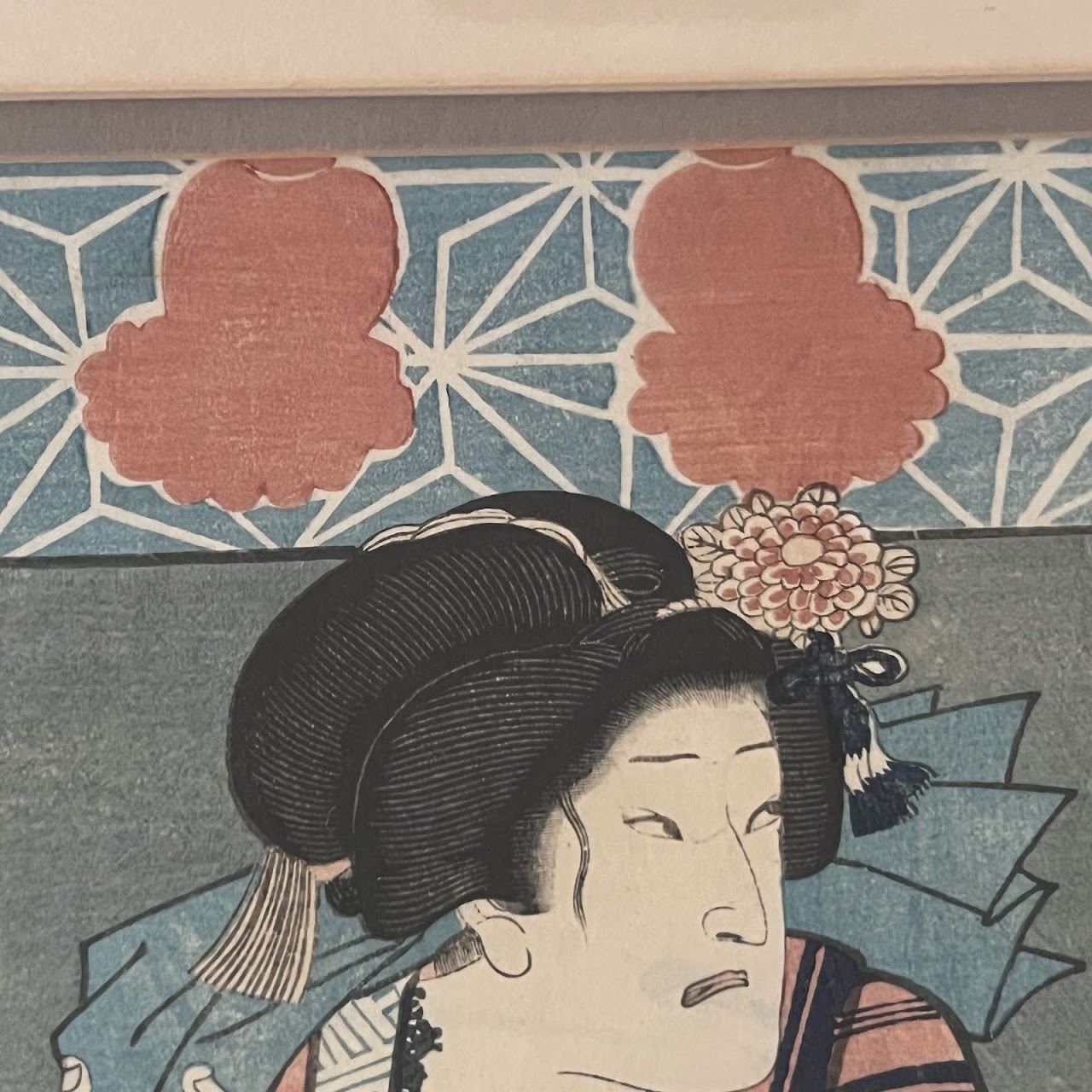 Utagawa Kunitsuna II 'Kabuki Actors...' Japanese Woodblock Print Pair