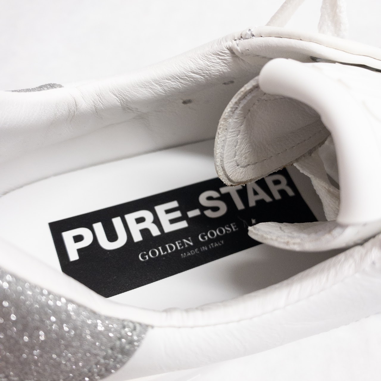 Golden Goose NEW Pure New White and Silver Sneakers